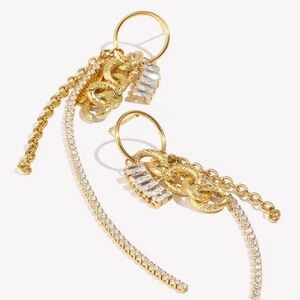 New 18k Industrial-Chic Chain Drop Earrings Gold-plated Stainless Steel